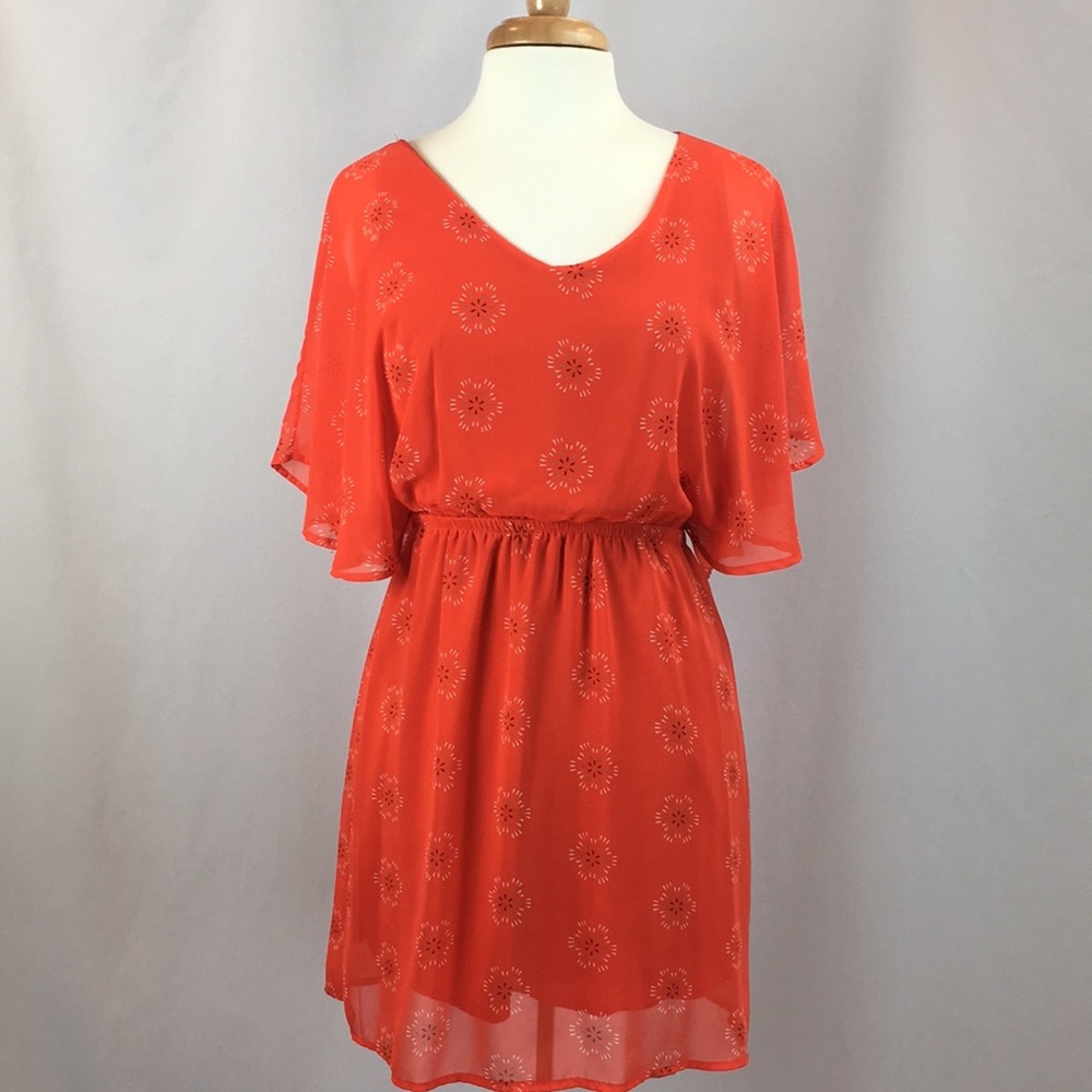 Anthropologie V Neck Blouson Dress